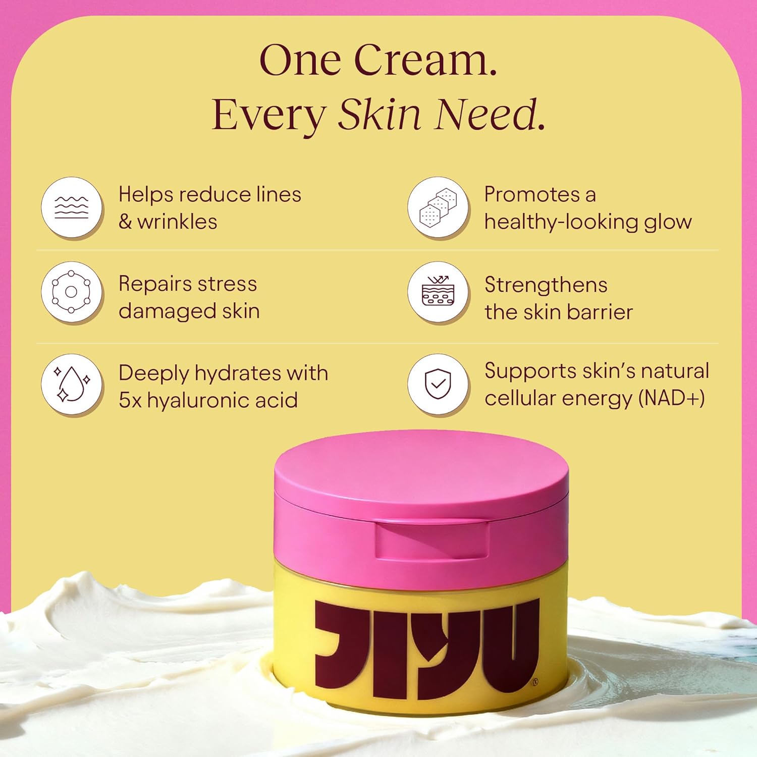 JiYu NAD+ Hydrating Face Moisturizer | Korean Anti-Aging Cream
