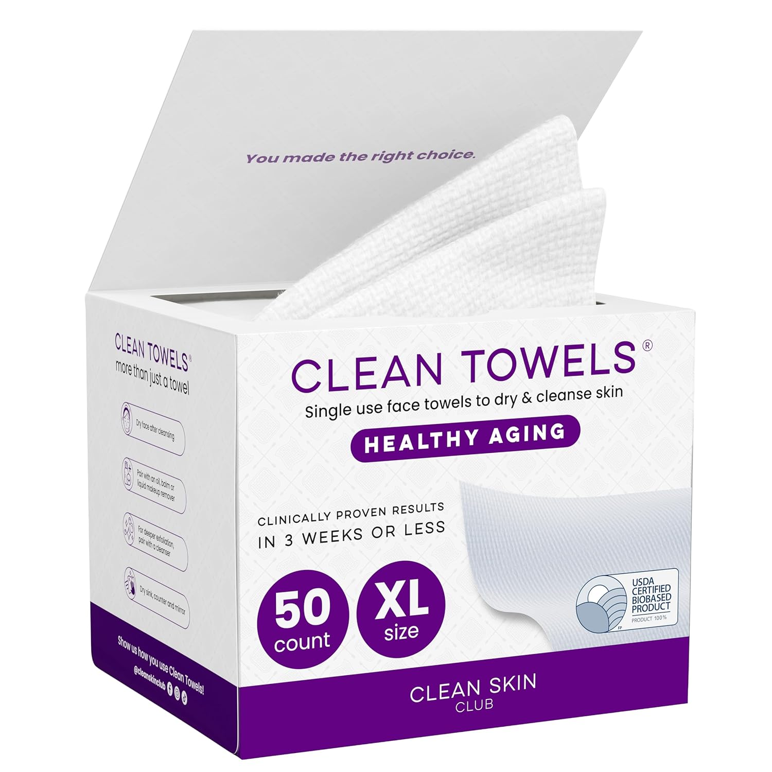 CLEAN SKIN CLUB Healthy Aging Clean Towels® XL